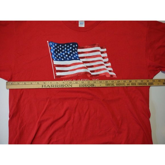 Men's T-shirt "Made in America 2018" Sz XL (46/48) American Flag Graphic Red SS - Picture 5 of 6